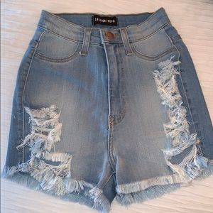 Fashion nova ripped short jeans